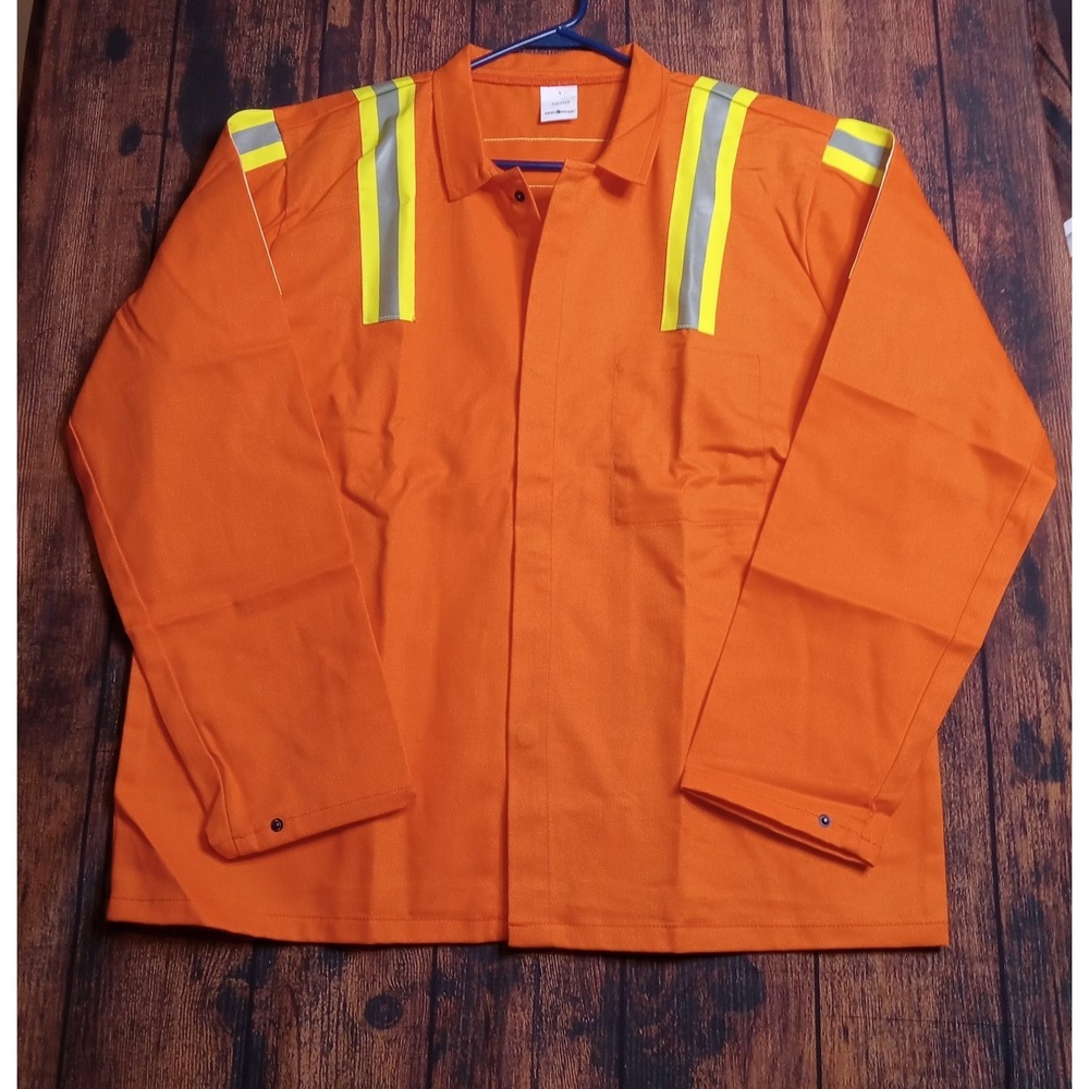 Heat Miser HRC2 High Vis Long Sleeve Snap Front Shirt Jacket Size Large